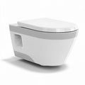 Wall-mounted toilet with modern design and high-efficiency flush system 70 x 40 x 35cm