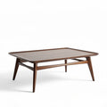 Wooden coffee table with rectangular shape and natural finish 120 x 80 x 45cm